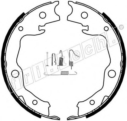 fri.tech. 1115.322K Brake Shoe Set, parking brake